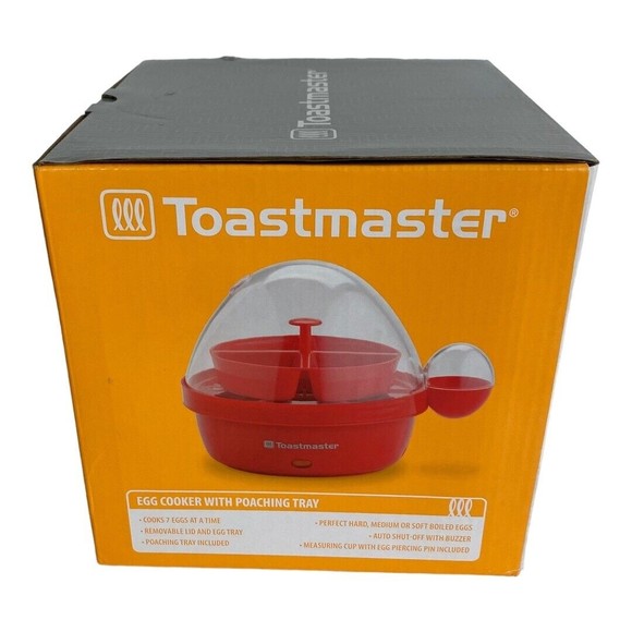 Toastmaster Egg Cooker + Poaching Tray Cooks 7 Eggs 3 Doneness Levels Auto Off - Picture 4 of 4